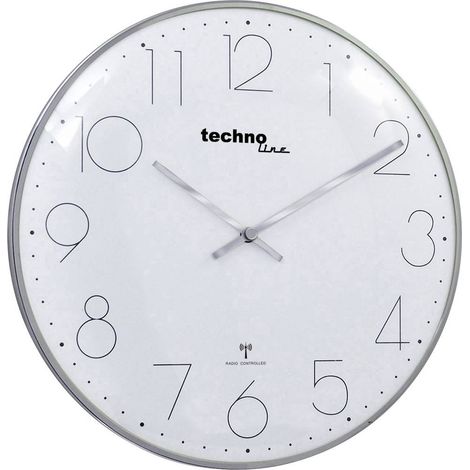 Techno Line WT 8235 chrom-optik Radiocontrollato Orologio da parete 35 cm x 25 mm Cromo (1/2)
