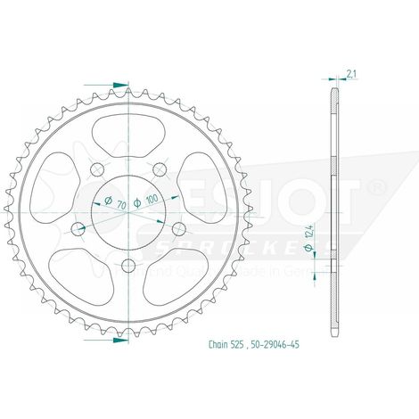 Couronne Acier BMW - 525 - 45 Dents - Made in Germany
