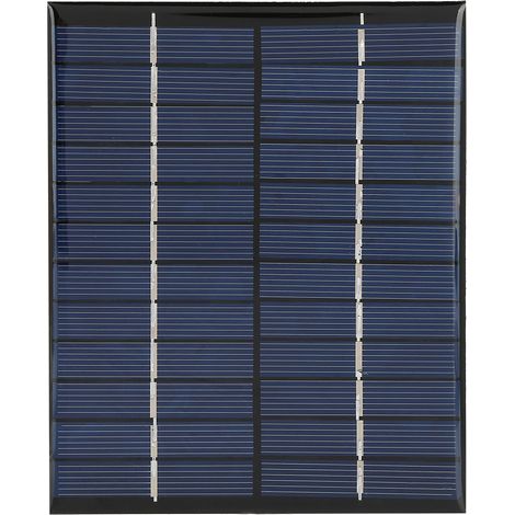 Panneau Solaire Polycristallin 2W 12V - Module D Alimentation Portable Pour Bricolage DIY - Usage Extérieur Et Urgence - 1 Pièce (1/5)