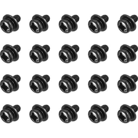 Vis Tte Plate Phillips M3 x 6mm En Acier Au Carbone Avec Rondelle Grower Et Rondelle Plate 100pcs (1/5)