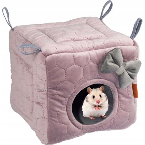 CUBO CASA SOSPESA Topo Ratto Furetto Degu Porcellino d'India 22x22cm (1/5)