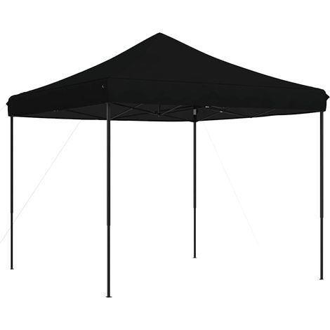 Tente de réception pliable escamotable noir 292x292x315 cm (1/5)