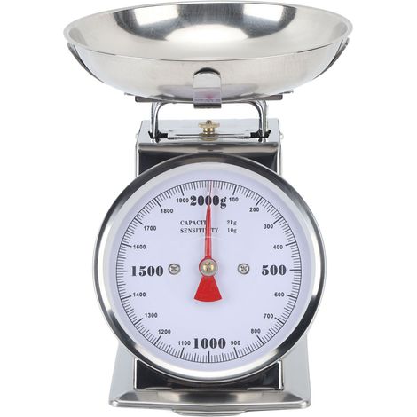 Balance mécanique de précision en acier inoxydable, bol amovible pour cuisine pâtisserie, 2 kg (1/5)