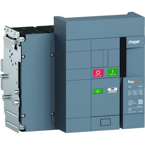 Interrupteur Ouvert HW1 1250A 4P Débrochable - HAGER HW1W412DS