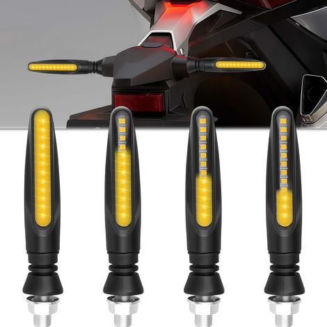 4 Clignotants Moto LED 12V – 12 LED, Flow, Indicateurs Virage (1/5)