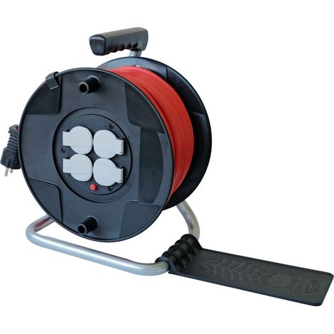 Brennenstuhl Kabeltrommel Innen 25m H05VV-F 3G1,5, orange Verlangerungskabel (1/2)