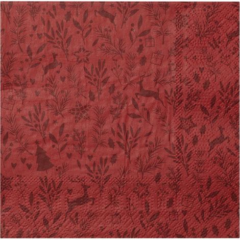 Eglo Servietten Pasig rot/weiß 16,5 x 16,5 cm - 20er Pack Servietten (1/3)