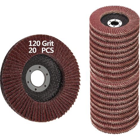 20 PCS 4.5 Inch - 120 Grit Grinding Discs 4 1/2 Assorted Sanding Grinding Wheels,Aluminum Oxide Abrasives,Grinder disc (1/3)