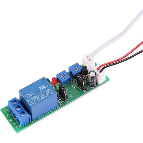 Module relais temporisé CC 5 V 12 V 24 V, temporisation réglable, interrupteur marche/arrêt CC 24 V 0-15 min (1/5)