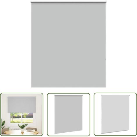 vidaXL Verdunkelungsrollo Hellgrau 135x150cm Stoffbreite 131,6cm (1/5)