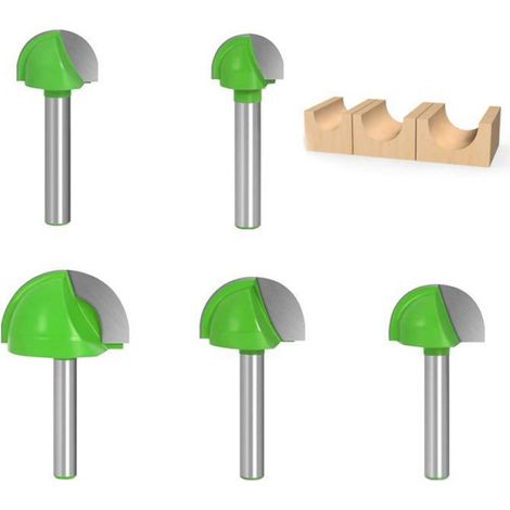 5Pcs Fraise à rainurer,6mm,Acier rapide,Coupe en V,Diamètre 18mm,Bois et métal (1/5)