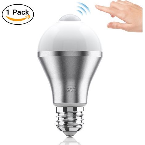Bombilla LED inteligente PIR de 9 W con sensor de movimiento E27 de Haofy, encendido/apagado automático, luces de seguridad para exteriores. (1/5)