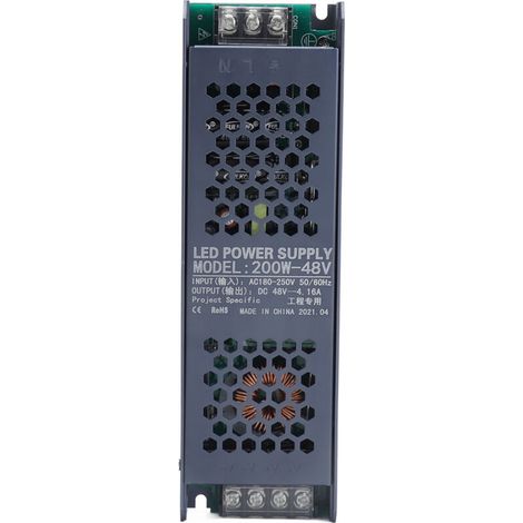 LED Lighting Transformer, 48V Industrial Intelligent Protection AC180-250V Silent LED Switching Power Supply Long Strip for Magnetic String Lights (1/5)