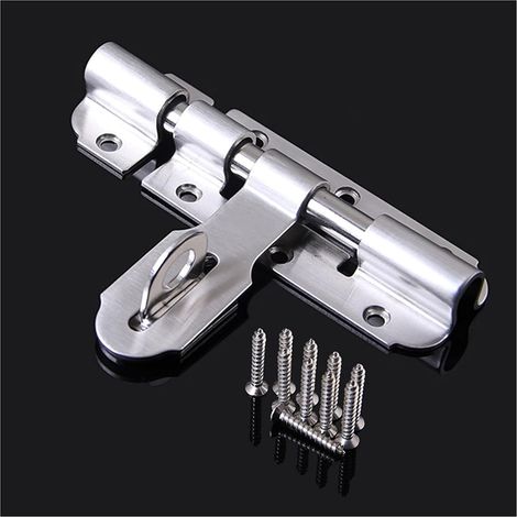 2 Pcs Verrouillage de Porte en Acier Inoxydable Verrouillage de la Porte de sécurité Boulons de Baril Boulons de Baril HASP (1/5)