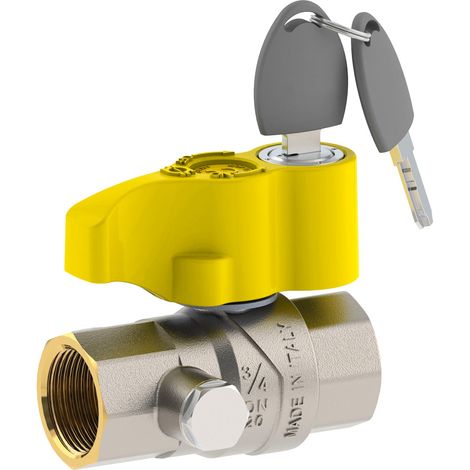 Valvola A Sfera Gas Diritta Con Presa Pressione E Chiave Fiv 3/4" F X 3/4" F (1/2)
