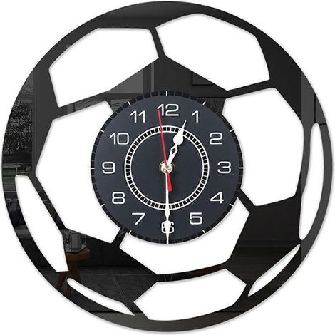 Horloge murale simple et tendance style football, horloge à quartz (1/4)