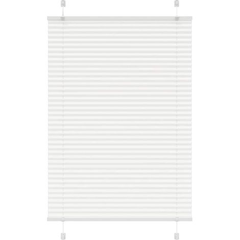 Plissee Weiß 85x100 cm Stoffbreite 84,4 cm Polyester