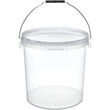 Garronda Seau avec Couvercle 20 L pour Le Stockage de Produits Alimentaires et Chimiques 1 Pièce Transparent GD-0072 (1/5)