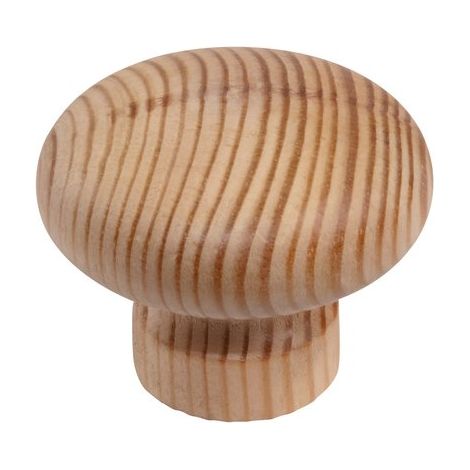 Bouton de meuble contemporain en pin brut - Ø 30 mm - hauteur 25 mm - 7230