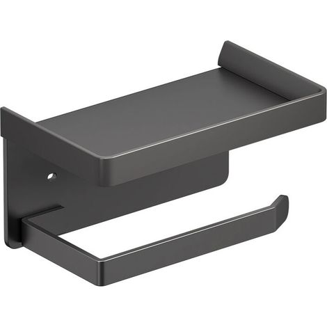 AMXCNOY Wand-Toilettenpapierhalter, Toilettenpapierhalter, Toilettenpapierrollenhalter aus Aluminium, Schraub- oder Klebemontage, Wand-Toilettenpapierspender, Toilettenpapierhalter (1/4)