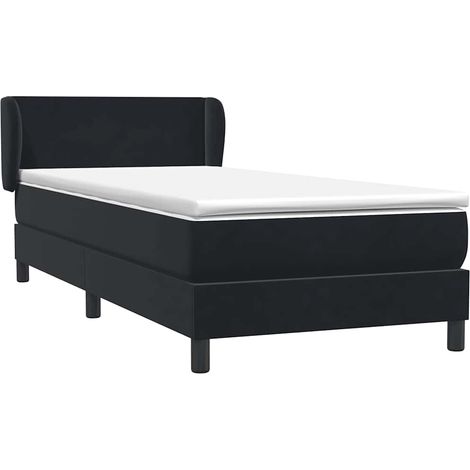 Maison Exclusive - Boxspringbett mit Matratze Schwarz 80x220 cm S