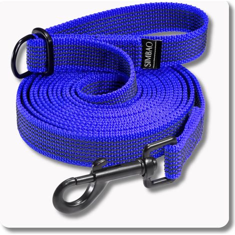Guinzaglio antiscivolo regolabile BLU NAVY - 10 m, 86 MM TWISTLOCK - cane 15-80 kg (1/5)