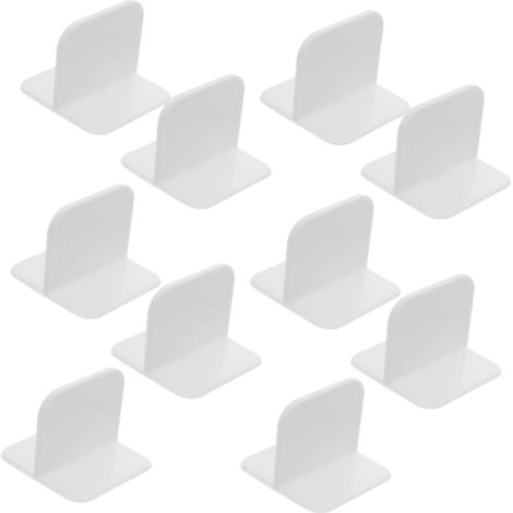 Chevilles adhésives pour meubles, blanches, lot de 10, sans perçage (1/5)