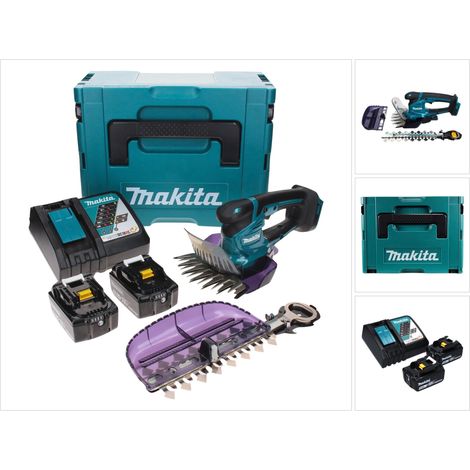 Makita DUM 604 RTXJ Akku Grasschere 18 V mit Gras- und Strauchscherblatt + 2x Akku 5,0 Ah + Ladegerät + Makpac (1/5)