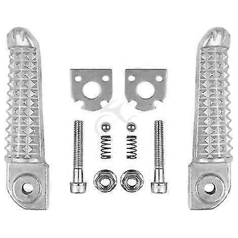 Motorrad-Fußrasten für Yamaha YZF R1 (2002–2012), R6 (2003–2012), R6S (0609) – Motorradzubehör – Silber (1/5)
