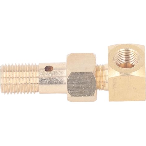 Jauge de pression de carburant avec raccord banjo M12 x 1,25 et adaptateur coudé 90° 1/8-27 NPT femelle-mâle pour Civic CRX (1/5)