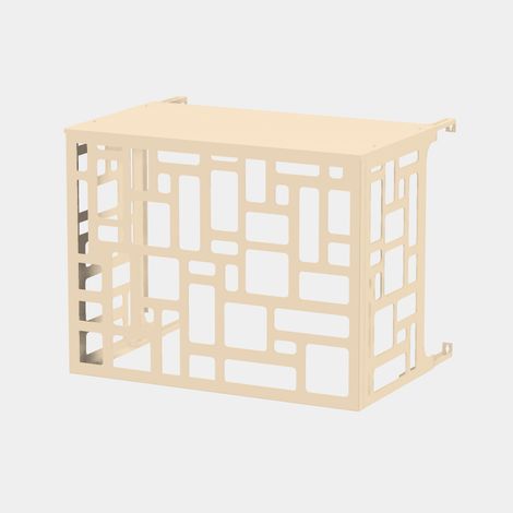 Cache climatiseur - Modulo Cache climatiseur - Modulo - Fixation murale - Ivoire RAL 1015 - Taille S (H 70 x L 90 x P 50-74 cm) (1/5)