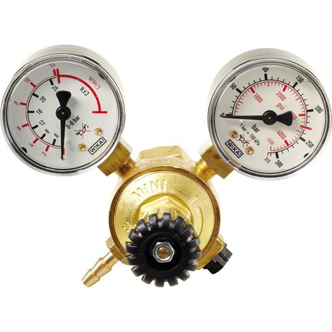 ELMAG Druckregler Argon/Co2 Serie MINI, mit 2 Manometer Ø 50mm, 1 Stk. Packung - SB (1/2)