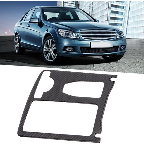 Couvercle de porte-gobelet en fibre de carbone pour Mercedes-Benz Classe C W204 (modèles 2007-2013). (1/5)