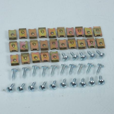 Lot de 25 agrafe et 25 vis de carénage Ø5mm pour scooter moto (1/2)