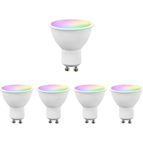 Ampoule LED Connectée WiFi GU10 5W RGBW - Pack de 5 - SILUMEN (1/5)