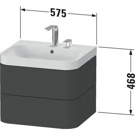 DU HappyD2+ c-shaped wandhängend, 575x49 0x480mm, MWT, 2SK, Weiß smt (1/5)