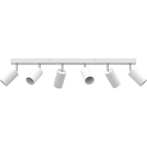 Spot de plafond, blanc, 73 x 6 x 16 cm, métal. (1/5)
