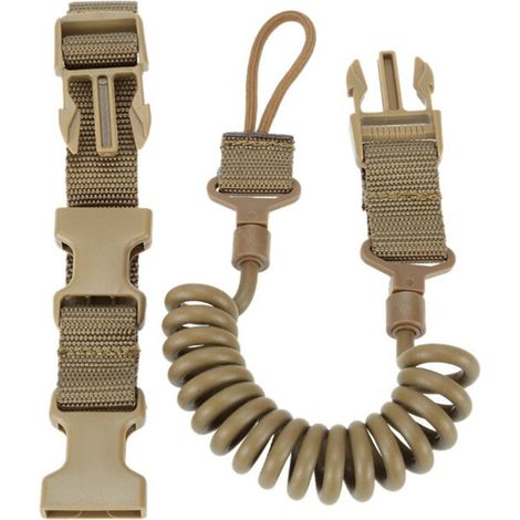 Lanière Multifonctionnelle Corde de Sécurité Crazy Spring Lanière Élastique Porte-Clés Résistante à L'Usure Kaki