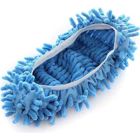 Chaussons Dépoussiéreurs en Fibre Chenille : Lavable, Couvrant les pieds pour nettoyer tout chez vous (35 cm, orange, Brown, Blue, Green, Purple, Pink) (1/5)