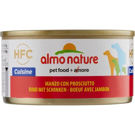 Nourriture humide pour chien Almo Nature - Bœuf et jambon 95 g (1/5)