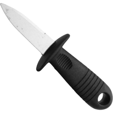 Couteau à huîtres – Noir – Acier inoxydable – 14,5x5x1,7 cm – Ouverture et décorticage (1/5)