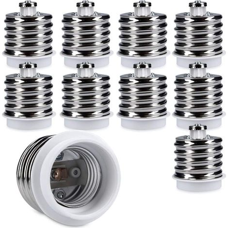 10x adaptateur de douille - 10x convertisseur de douilles E40 vers E27 - Adaptateur de support de lampe culot E27 pour ampoule LED halogène (1/5)