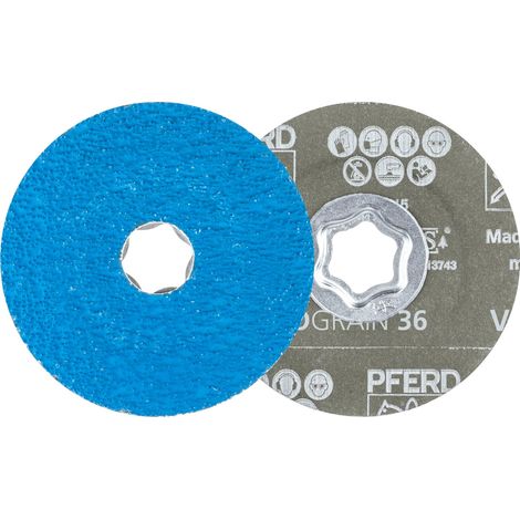 PFERD TOOLS COMBICLICK Fiberscheibe Ø 100mm VICTOGRAIN-COOL36 für Stahl und Edelstahl 25 Stk (1/4)