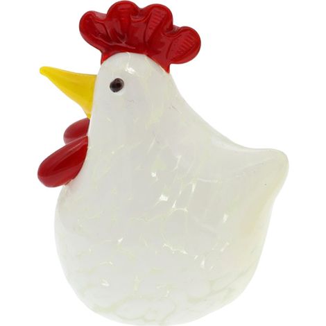 Signes Grimalt Pisapapel Novedad  Pisapapel Gallina Novedad Blanco 4x5x6cm 38429