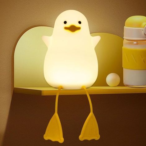 Duck Kids Night Light, Kawaii Kids Night Light, Portable Touch Dimming Kids Night Light, Rechargeable, Can Be Timed, Children's Night Light, Newborn Girl Gift (1/4)