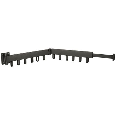 Teleskopischer ausziehbarer wandhalter 84 cm schwarz