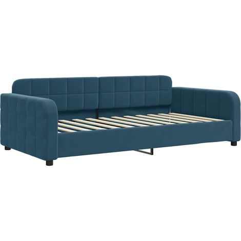 Maison Exclusive - Letto da Giorno Blu 90x200 cm in Velluto (1/5)