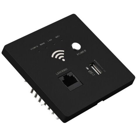 Routeur WiFi sans fil mural, Point d'accès AP 300M, prise de charge USB, montage mural, Wi-Fi avec cryptage WPS (1/5)