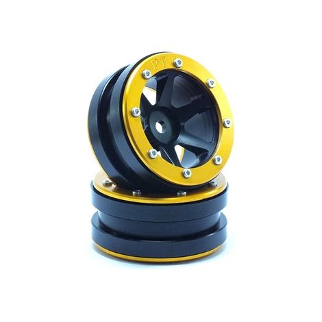 Beadlock Wheels PT-Slingshot Black/Gold 1.9