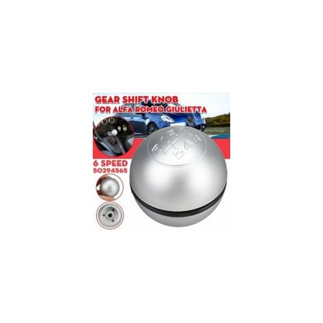 Debuns – Pommeau de levier de vitesse 6 vitesses pour Alfa Romeo Giulietta – Matériau métal et plastique – Conception élégante pour confort - 6-Vitesse (1/4)